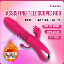 VIBRADOR TRIPLE CONEJO EXPANDIBLE
