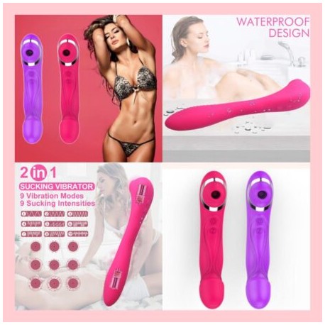 VIBRADOR Y SUCCIONADOR 2 en 1