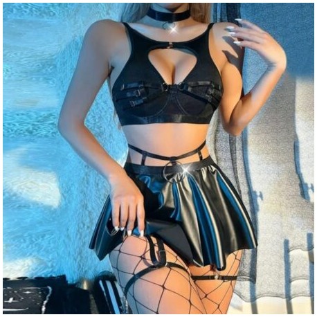 Conjunto de lencería con falda gama alta QQ103