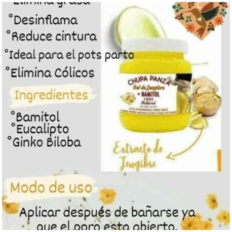 Chupa panza Jengibre